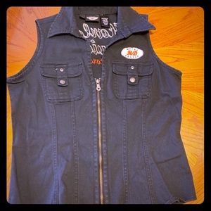 Sleeveless Black Harley Davidson Mechanic Shirt